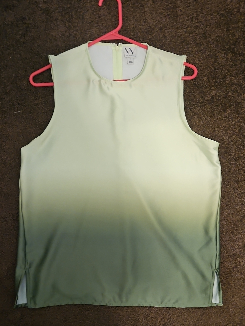 Worthington Light to Dark Green Ombre Sleeveless Tank
